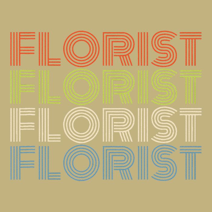 Flower Lover Retro Vintage Cool Florist Button