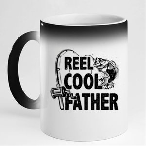 Family Lover Reel Cool Father Fishing Fisher Fisher Gift 11oz Black Color Changing Mug