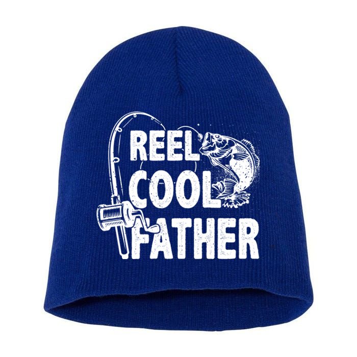 Family Lover Reel Cool Father Fishing Fisher Fisher Gift Short Acrylic Beanie