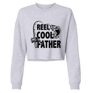 Family Lover Reel Cool Father Fishing Fisher Fisher Gift Cropped Pullover Crew