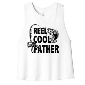 Family Lover Reel Cool Father Fishing Fisher Fisher Gift Women's Racerback Cropped Tank