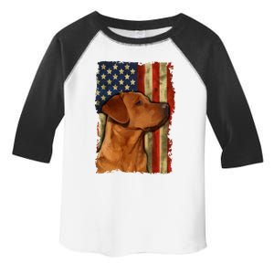 Foxred Labrador Retriever Us Flag Fox Red Labrador Dog Lover Gift Toddler Fine Jersey T-Shirt