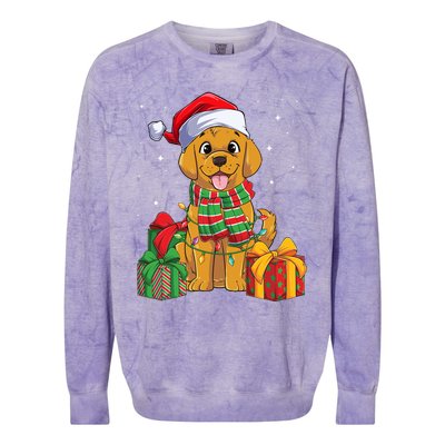 Funny Labrador Retriever Christmas Lights Xmas Lab Dog Lover Great Gift Colorblast Crewneck Sweatshirt