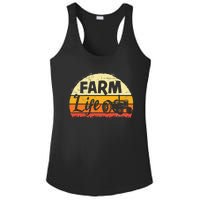 Farm Life Rancher Barnyard Harvest Farming Barn Cattle Ladies PosiCharge Competitor Racerback Tank