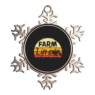 Farm Life Rancher Barnyard Harvest Farming Barn Cattle Metallic Star Ornament