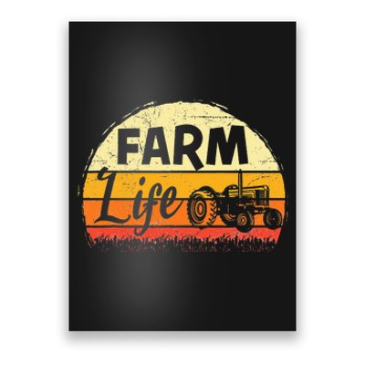 Farm Life Rancher Barnyard Harvest Farming Barn Cattle Poster