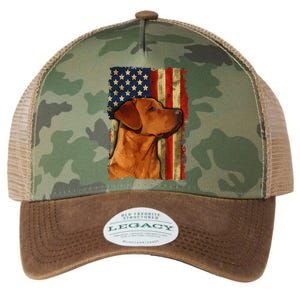 Foxred Labrador Retriever US Flag Fox Red Labrador Dog Lover Legacy Tie Dye Trucker Hat