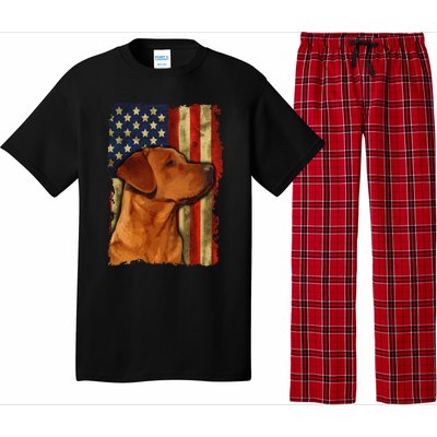 Foxred Labrador Retriever US Flag Fox Red Labrador Dog Lover Pajama Set