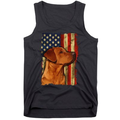 Foxred Labrador Retriever US Flag Fox Red Labrador Dog Lover Tank Top