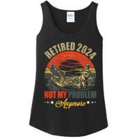 Fishing Lover Retired 2024 Not My Problem Anymore Ladies Essential Tank