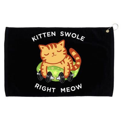 Funny Lifting Right Meow Cat Workout Gym Kitty Tee Grommeted Golf Towel