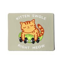 Funny Lifting Right Meow Cat Workout Gym Kitty Tee Mousepad