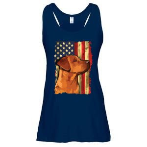 Foxred Labrador Retriever US Flag Fox Red Labrador Dog Lover Ladies Essential Flowy Tank