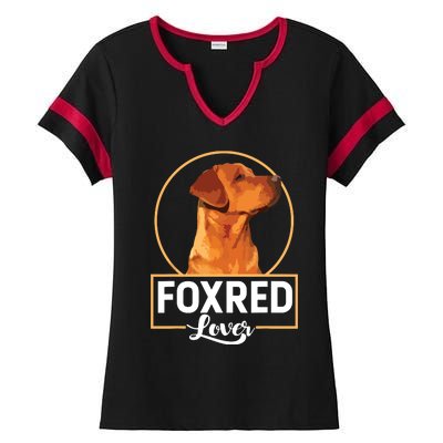 Foxred Lover Redfox Labrador Retriever Fox Red Ladies Halftime Notch Neck Tee