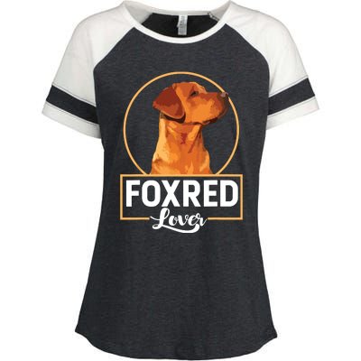 Foxred Lover Redfox Labrador Retriever Fox Red Enza Ladies Jersey Colorblock Tee