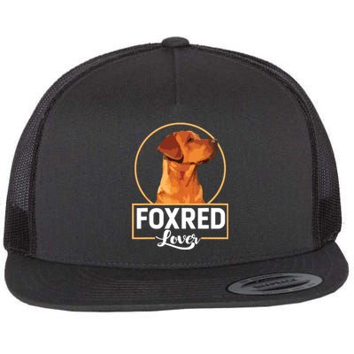 Foxred Lover Redfox Labrador Retriever Fox Red Flat Bill Trucker Hat