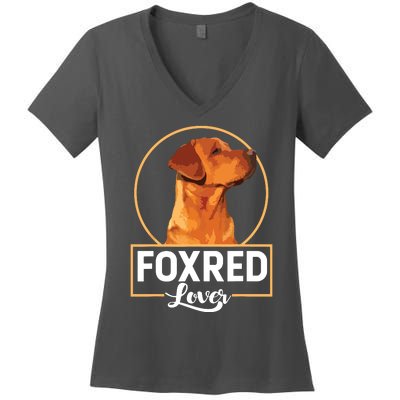 Foxred Lover Redfox Labrador Retriever Fox Red Women's V-Neck T-Shirt