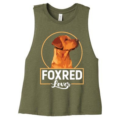 Foxred Lover Redfox Labrador Retriever Fox Red Women's Racerback Cropped Tank