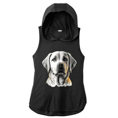 Funny Labrador Retriever Cute Labrador And Dog Breed Ladies PosiCharge Tri-Blend Wicking Draft Hoodie Tank