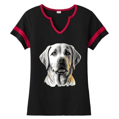 Funny Labrador Retriever Cute Labrador And Dog Breed Ladies Halftime Notch Neck Tee