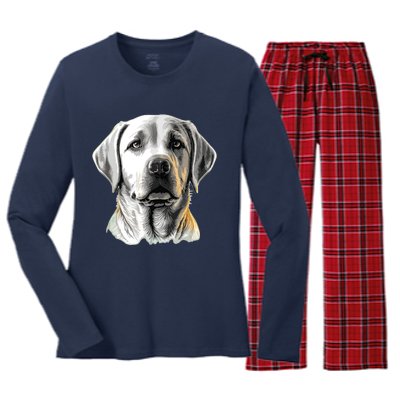 Funny Labrador Retriever Cute Labrador And Dog Breed Women's Long Sleeve Flannel Pajama Set 