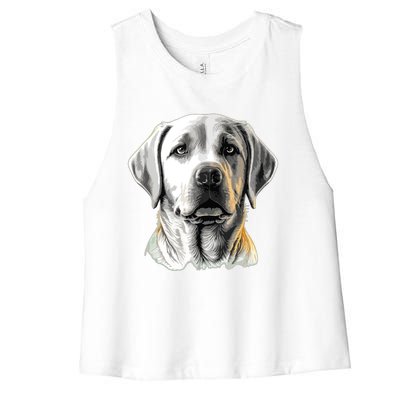 Funny Labrador Retriever Cute Labrador And Dog Breed Women's Racerback Cropped Tank