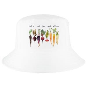 Funny Lets Root For Each Other Vegan Veggies Vegetable Retro Cool Comfort Performance Bucket Hat