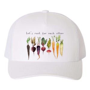 Funny Lets Root For Each Other Vegan Veggies Vegetable Retro Yupoong Adult 5-Panel Trucker Hat