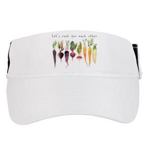 Funny Lets Root For Each Other Vegan Veggies Vegetable Retro Adult Drive Performance Visor