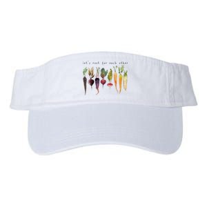 Funny Lets Root For Each Other Vegan Veggies Vegetable Retro Valucap Bio-Washed Visor