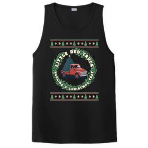 Funny Little Red Truck Hauling A Christmas Tree For Everyone Gift PosiCharge Competitor Tank