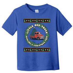 Funny Little Red Truck Hauling A Christmas Tree For Everyone Gift Toddler T-Shirt