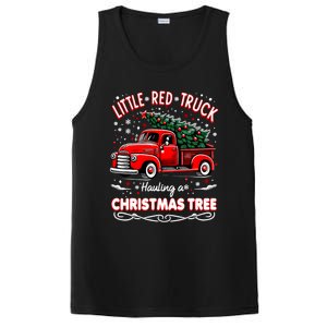 Funny Little Red Truck Hauling A Christmas Tree Xmas Trendy Cute Gift PosiCharge Competitor Tank