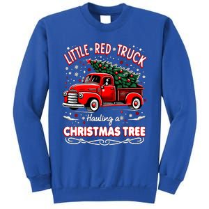 Funny Little Red Truck Hauling A Christmas Tree Xmas Trendy Cute Gift Sweatshirt