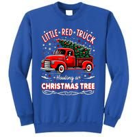 Funny Little Red Truck Hauling A Christmas Tree Xmas Trendy Cute Gift Sweatshirt