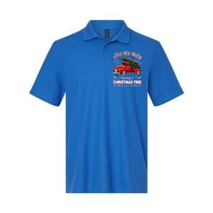 Funny Little Red Truck Hauling A Christmas Tree Xmas Trendy Cute Gift Softstyle Adult Sport Polo