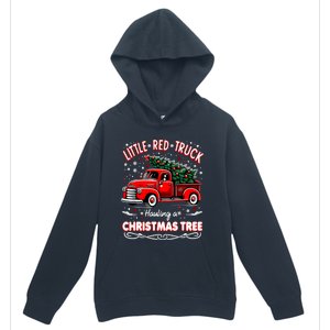 Funny Little Red Truck Hauling A Christmas Tree Xmas Trendy Cute Gift Urban Pullover Hoodie