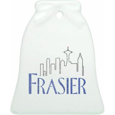 Frasier Logo Raglan Baseball Tee Ceramic Bell Ornament