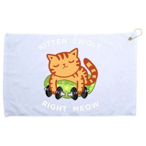 Funny Lifting Right Meow Cat, Workout Gym Grommeted Golf Towel