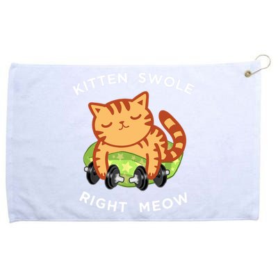 Funny Lifting Right Meow Cat, Workout Gym Grommeted Golf Towel