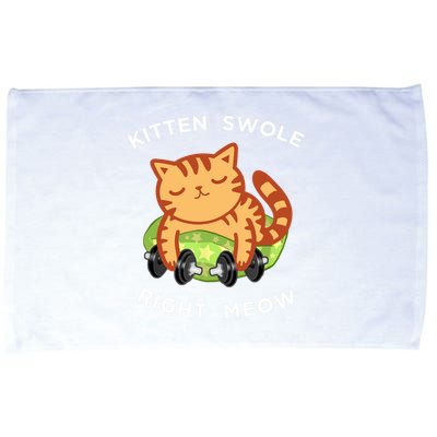 Funny Lifting Right Meow Cat, Workout Gym Microfiber Hand Towel