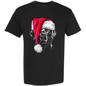 Funny Labrador Retriever Santa Christmas Dog Lab Mom Gift Meaningful Gift Garment-Dyed Heavyweight T-Shirt