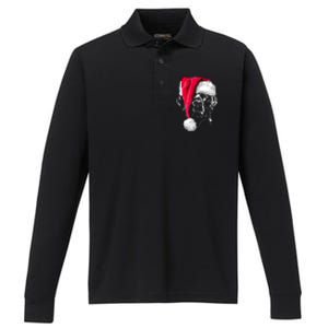 Funny Labrador Retriever Santa Christmas Dog Lab Mom Gift Meaningful Gift Performance Long Sleeve Polo