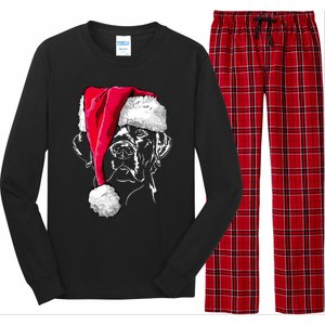 Funny Labrador Retriever Santa Christmas Dog Lab Mom Gift Meaningful Gift Long Sleeve Pajama Set