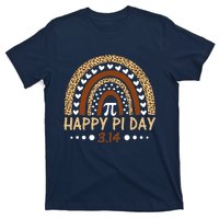 Funny Leopard Rainbow Happy Pi Day Mathematic Math Teacher Gift T-Shirt