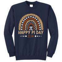 Funny Leopard Rainbow Happy Pi Day Mathematic Math Teacher Gift Tall Sweatshirt