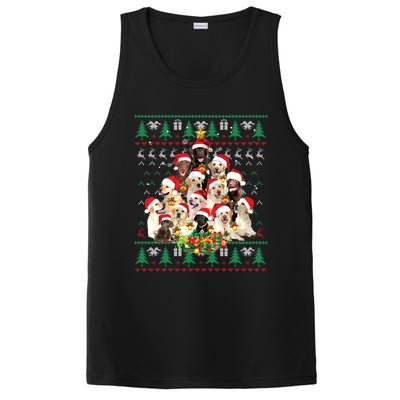 Funny Labrador Retriever Christmas Tree Ugly Sweater Gift PosiCharge Competitor Tank