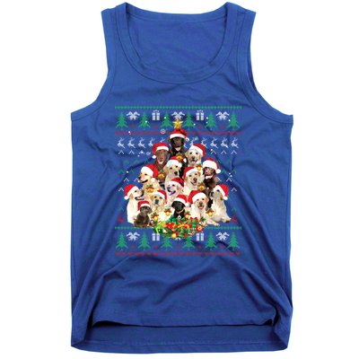 Funny Labrador Retriever Christmas Tree Ugly Sweater Gift Tank Top