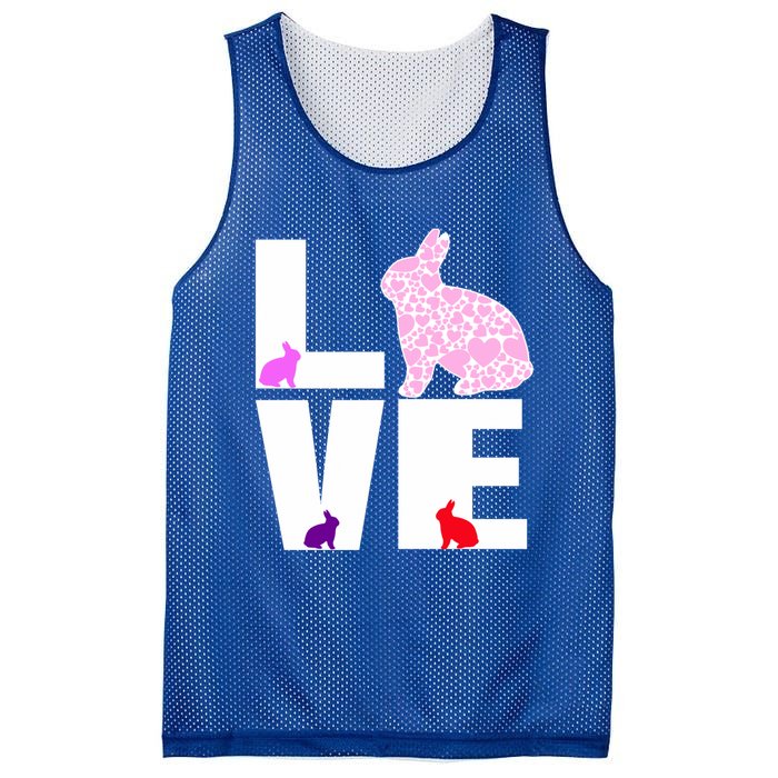 Funny Love Rabbit Bunny Animal Toys Pet Lovers Funny Gift Mesh Reversible Basketball Jersey Tank