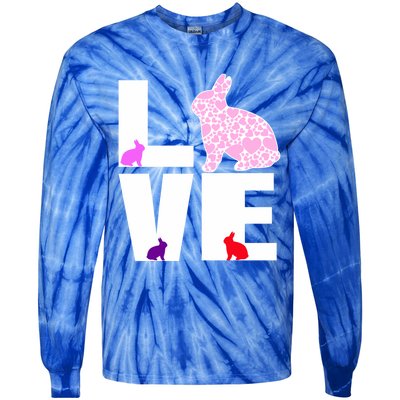 Funny Love Rabbit Bunny Animal Toys Pet Lovers Funny Gift Tie-Dye Long Sleeve Shirt